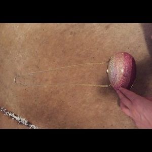 Judith Leiber pink Egg purse Swarovski crystal